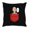 saitama pocket Throw Pillow