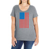 american flag Ladies Curvy T-Shirt