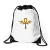 ankh eyes Drawstring Bags