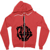 middle finger skeleton bone skull grafitti art Zipper Hoodie