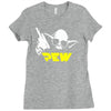 pew yoda wars funny Ladies Fitted T-Shirt