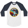 Nasa  Blue White Yellow Color 3/4 Sleeve Shirt