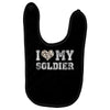 i love my soldier hunter camouflage Baby Bibs