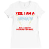 yes i am a firefighter Ladies Fitted T-Shirt
