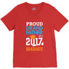 Class of 2017 Proud Grand Father Graduation V-Neck Tee