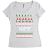 ugly christmas wife Women's Triblend Scoop T-shirt