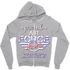 military, women's proud air force mom of her military son u Zipper Hoodie
