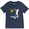 finger guns batle royal gaming V-Neck Tee