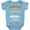 Aquarius Hated By Many Wanted By Plenty Disliked By Some Confronted By Baby Onesie