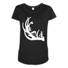 deer antler with buck forest Maternity Scoop Neck T-shirt