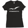 pterodactyl dinosaur Ladies Fitted T-Shirt