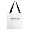 genius by birth slacker by choice Tote Bags
