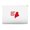 funny maine state Accessory Pouches