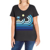 beach Ladies Curvy T-Shirt