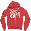 real men love cats Zipper Hoodie