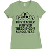 This Teacher Survived The 2016 2017 School Year Ladies Fitted T-Shirt