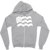 american flag sticker vinyl decal   usa stars united states country ca Zipper Hoodie
