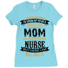 Super Cool Mom Of A Freaking Awesome Nurse Ladies Fitted T-Shirt
