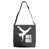 80's rule break dancer Adjustable Strap Totes