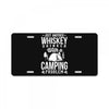love whiskey and camping! License Plate