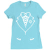 pixel tuxedo Ladies Fitted T-Shirt