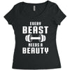 Every Beast Needs a Beauty Women's Triblend Scoop T-shirt