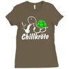 chillkrote smoke weed punk gras Ladies Fitted T-Shirt