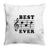 Best Dad Ever Funny Music Note Throw Pillow