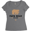 papa bear Women's Triblend Scoop T-shirt
