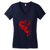 heartless splatter Women's V-Neck T-Shirt
