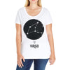 Virgo Zodiac Sign Minimal Design Ladies Curvy T-Shirt