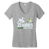 zombies hate fast food Women's V-Neck T-Shirt