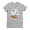 all i want for christmas is pizza Ladies Fitted T-Shirt