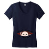 May Peeking Out Asian Baby Boy Women's V-Neck T-Shirt