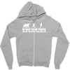 be nice to fat people bear chase funny pub joke Zipper Hoodie