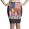 usa boxer flag Pencil Skirts