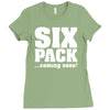 six pack coming soon Ladies Fitted T-Shirt