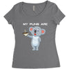 my puns are Women's Triblend Scoop T-shirt