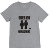 under new management stag night wedding mens V-Neck Tee