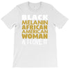 melanin african american woman T-Shirt