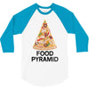 pizza lover's food pyramid 3/4 Sleeve Shirt