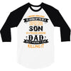 Super Cool Son Of A Freaking Awesome Dad 3/4 Sleeve Shirt