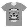 Never Underestimate the Strength of a Melanoma Cancer Warrior All Over Women's T-shirt
