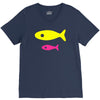 big fish little fish cardboard box V-Neck Tee