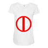 deadpool logo avengers marvel comics gift Maternity Scoop Neck T-shirt