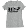 problem solved Ladies Fitted T-Shirt