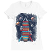 reading rocket ship Ladies Fitted T-Shirt