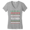 ugly christmas father Women's V-Neck T-Shirt