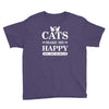 cats make me happy Youth Tee