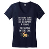 ice cream or a felony Women's V-Neck T-Shirt